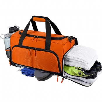 Large Capacity Travel Duffel Bag, Waterproof Dry Wet Separation Gym Bag with Multi Pockets, Customizable Portable Luggage Handbag