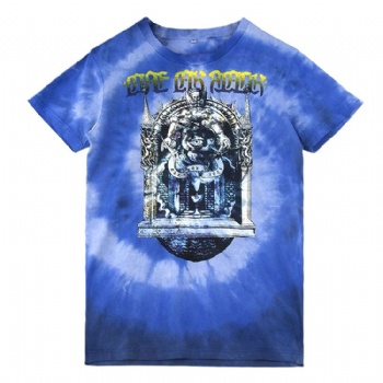 Unisex Custom Full Print Blue Sublimation Polyester Dry Fit T-shirt