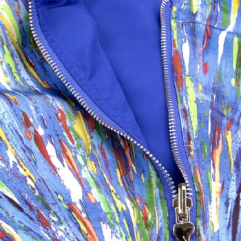 Reversible jacket Custom - printed pattern Custom - embroidered logo
