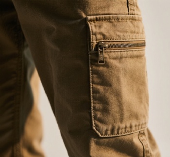 Custom Woven Patch Abrasion-Resistant Canvas Cargo Pants Work Wear