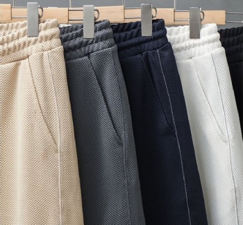 Custom PVC Label Waffle Fabric Shorts