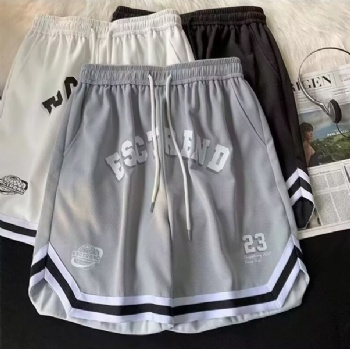 Screen-Printed Logo Moisture-Wicking Birdeye mesh fabric Sports Shorts