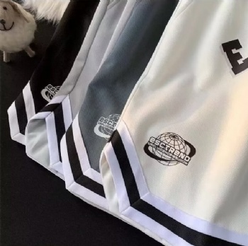 Screen-Printed Logo Moisture-Wicking Birdeye mesh fabric Sports Shorts