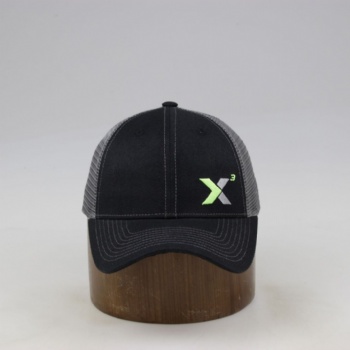 Customized embroidery logo cotton and mesh baseball cap